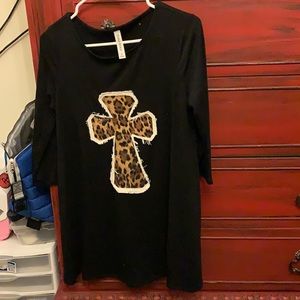 Cheetah Cross Dress/Long Shirt